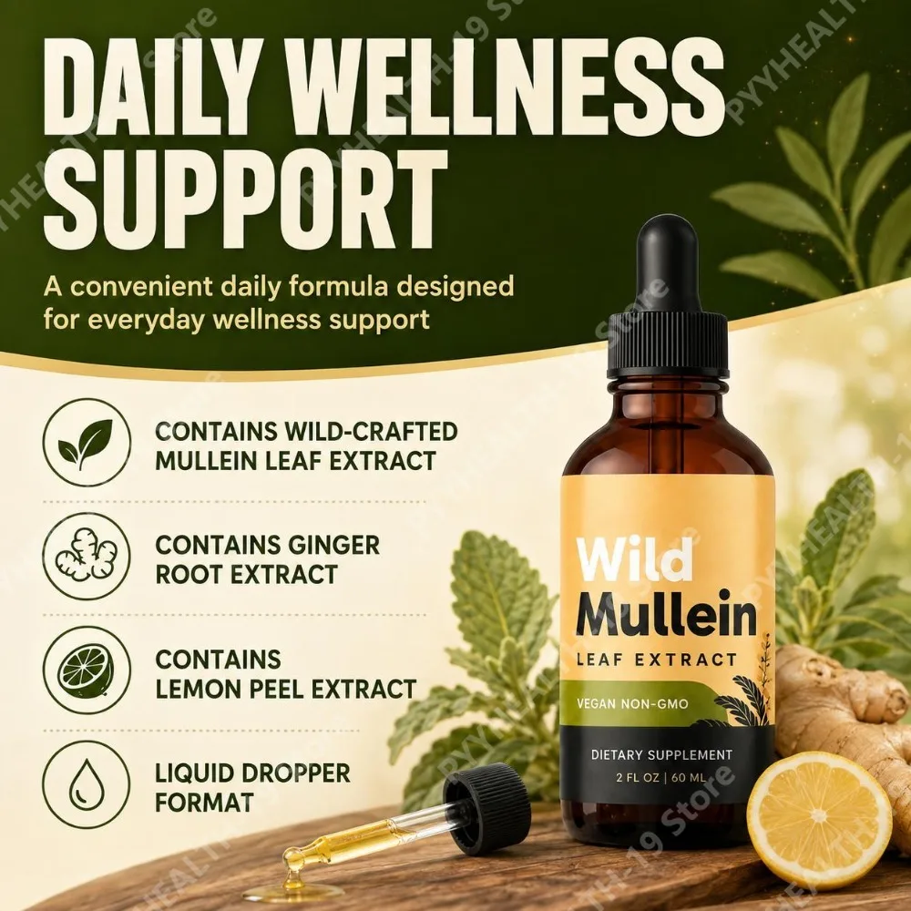 Lung Cleanse & Detox Liquid Drops with Wild Mullein Leaf Extract, Ginger & Lemon Peel, 2 fl oz, Respiratory Super Nutrients