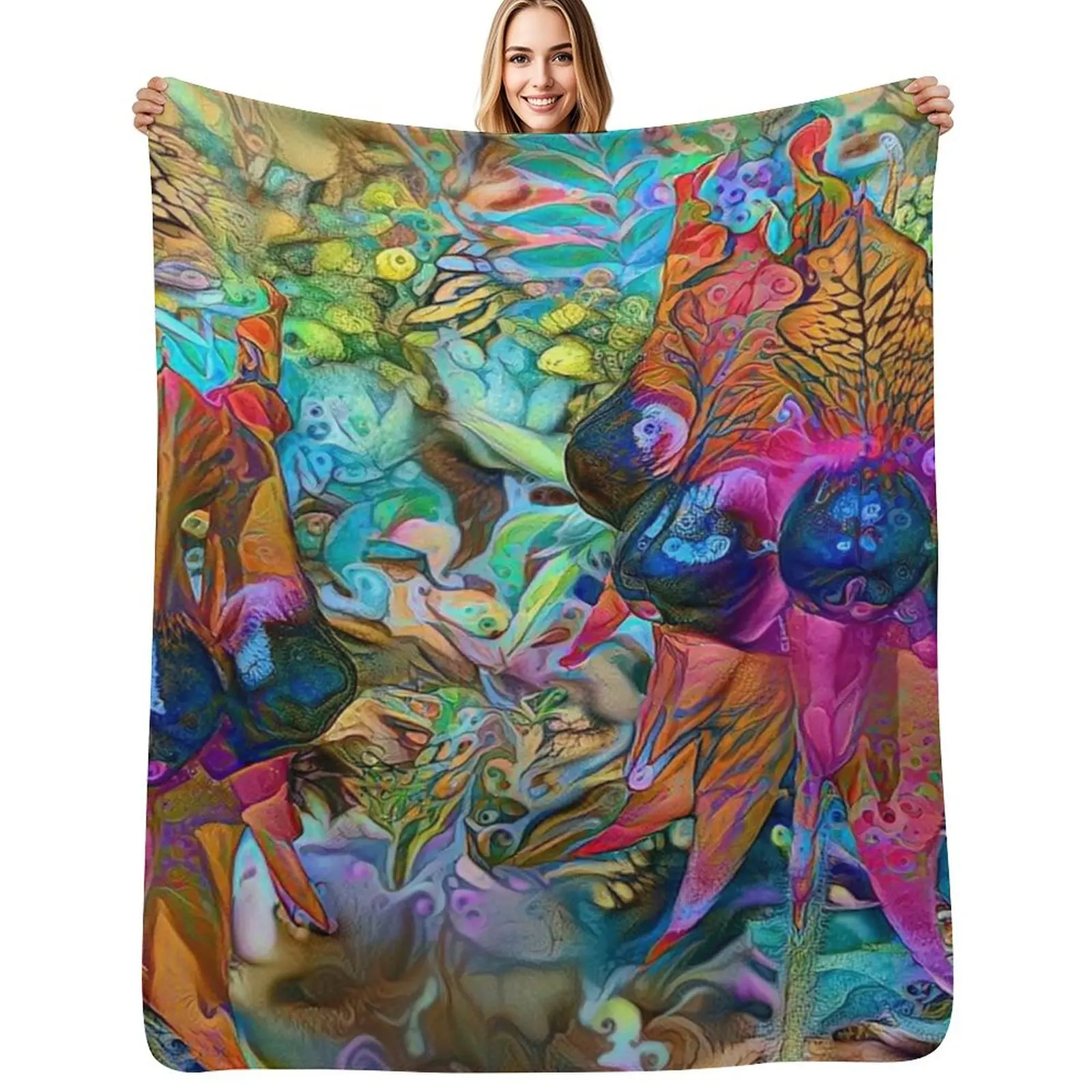 

Stunning Sturt Desert Pea Throw Blanket Softest Thin Blankets