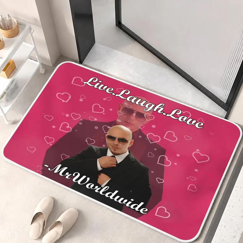 Live Laugh Love Mr Worldwide Floor Mat Flannel Rug Soft Non Slip Door Mat For Bathroom Bedroom Kitchen Living Room Home Decor