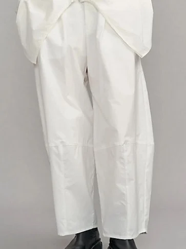 Ladies Casual Pure Color Patchwork Cone Pants High Waist Other Material 100% Natural Waist Style 2026 Winter Collection