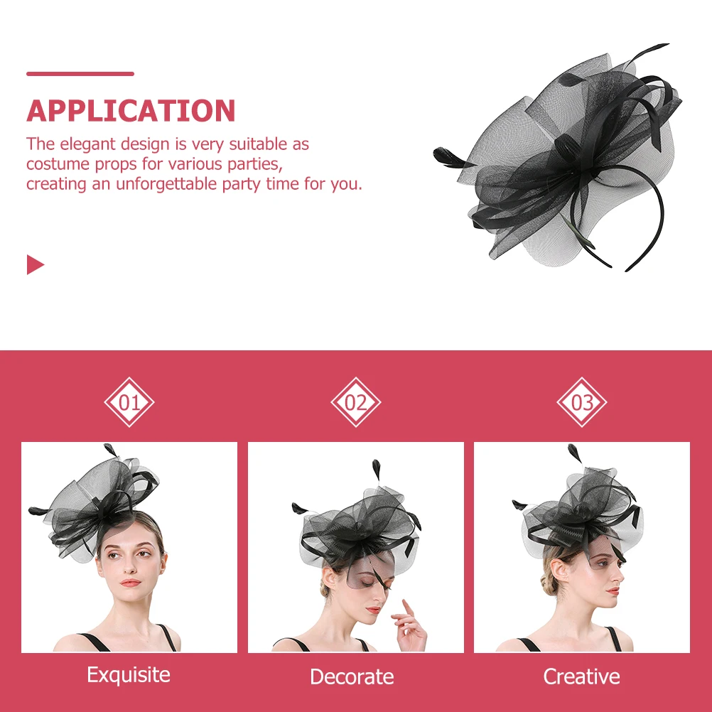 

Wedding Fascinator Headband Banquet Hair Clips Mesh Fascinators For Women Bridal Tea Party Hat Cosplay Prom Hair
