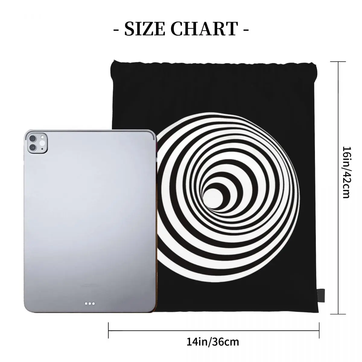 Sacred Geometry Lover Meditation Symbol Optical Illusion Backpacks Drawstring Bags Sundries Bag Book Bags For Travel Students