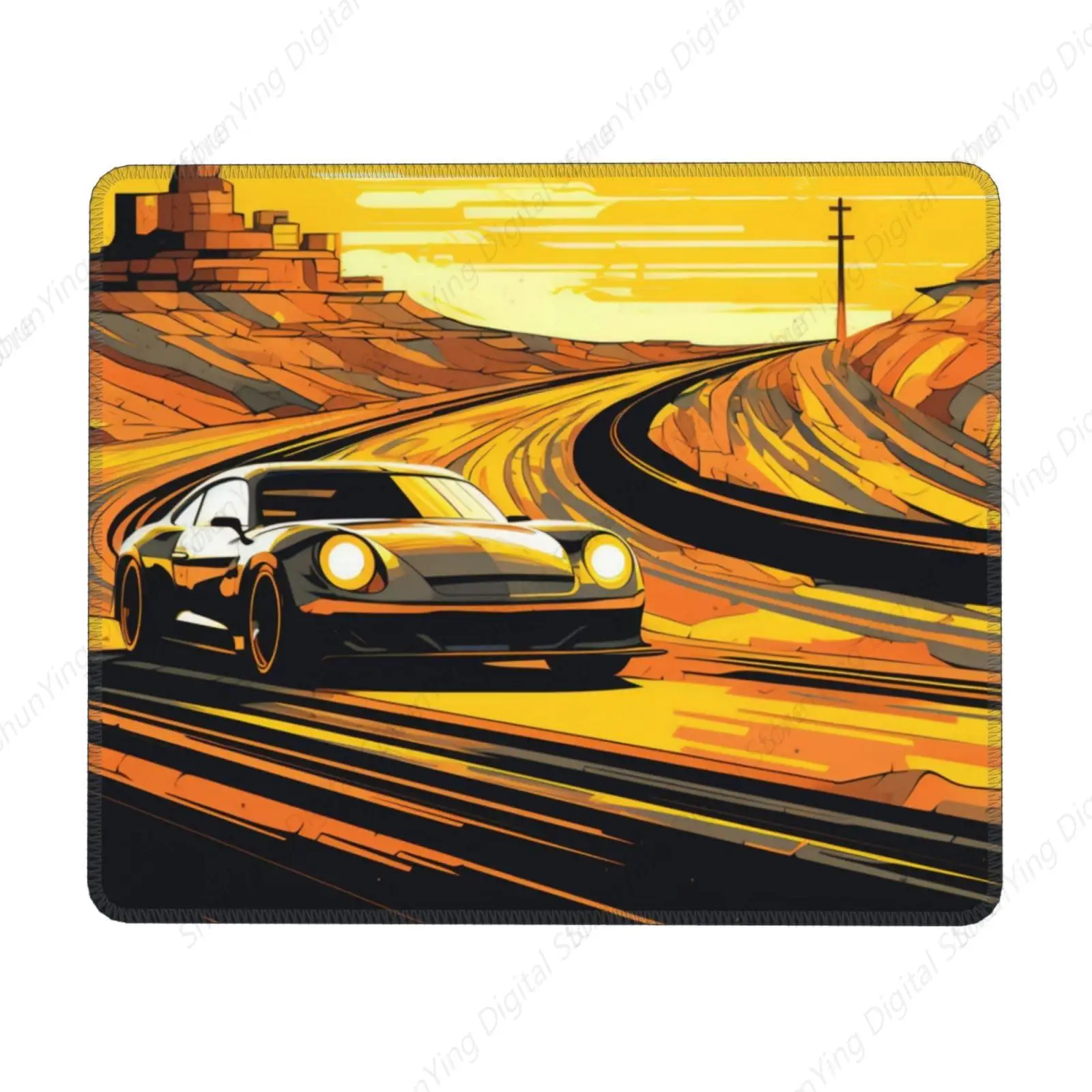 

Car Punk Pattern Mouse Pad Anti Slip Rubber Base Suitable For Office Gaming Mouse Pads On Computers And Laptops 18*22cm