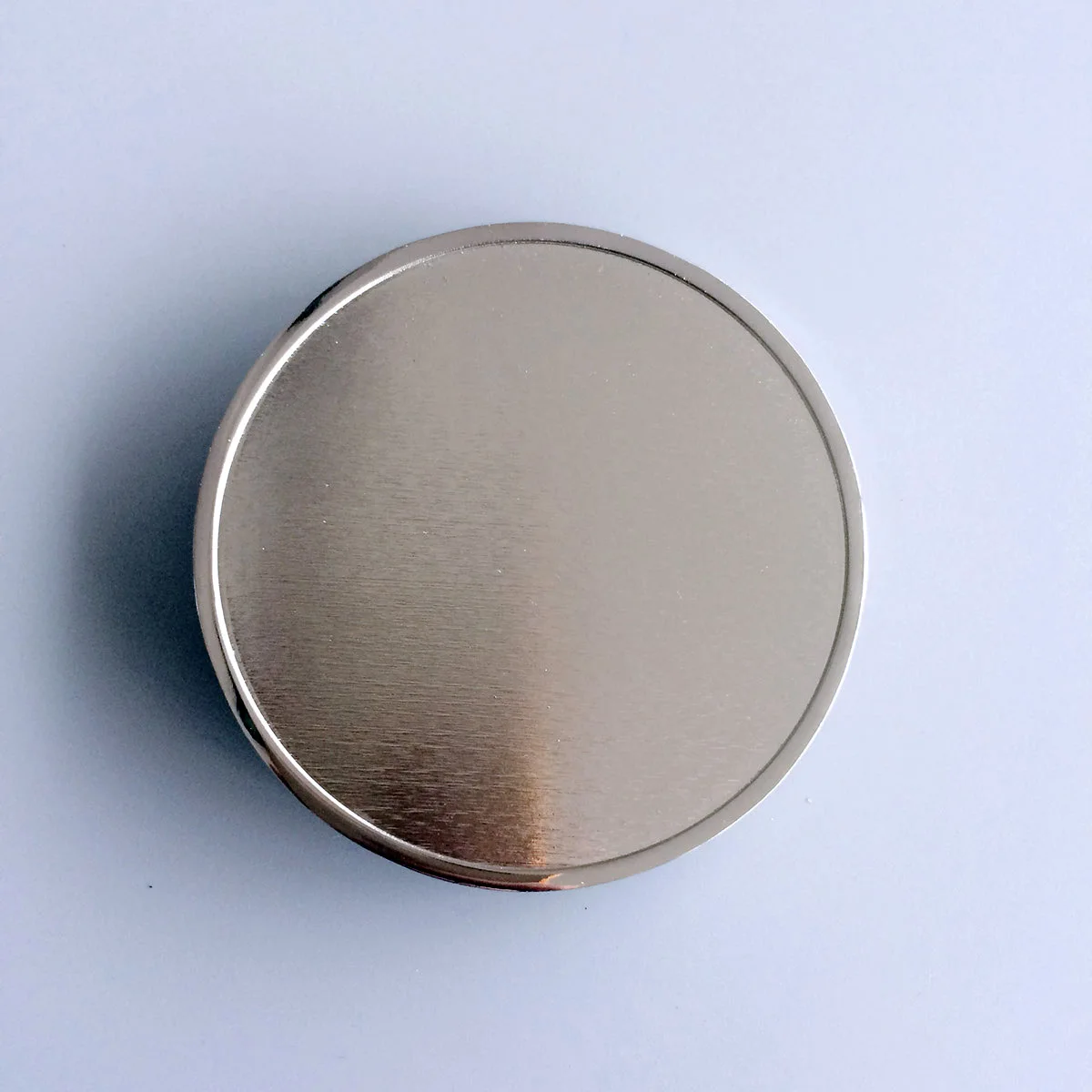 Bright Silver Plated Round Blank Belt Buckle Custom Belt Buckle BUCKLE-BL006BR