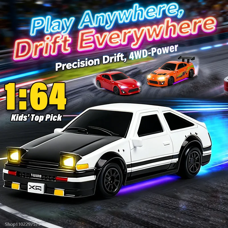 

1:64 Mini RC Drift Cars New Radio Turbo Racing 2.4Gh Gyro Remote Control Kid Favorite Indoor Racing Toy High Speed Desktop Model
