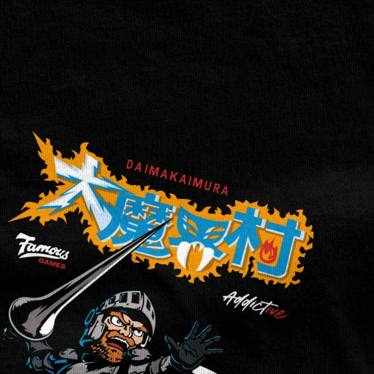 Ghouls N Ghosts Dai Makai Mura Shirt Accessories Men Women\'s Cotton Vintage Crewneck Tees Short Sleeve Clothing Original