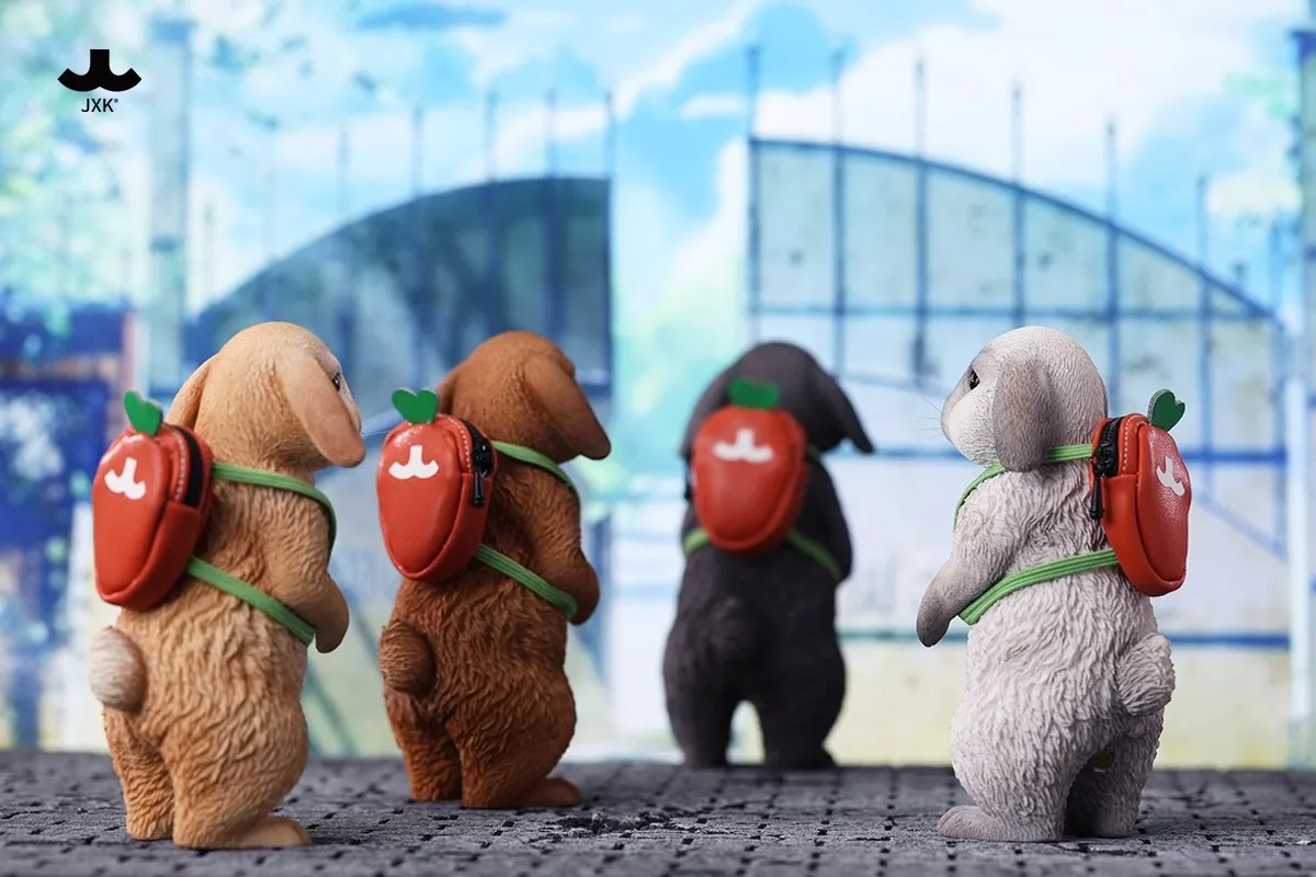 JXK X42402 1/4 ウサギ漫画シミュレーションペットガレージキット兵士シーンアクセサリーモデルおもちゃかわいい装飾ギフト在庫あり