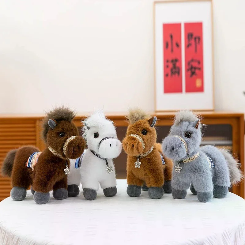 Chaveiro de pelúcia de pônei agradável; Boneca de pelúcia de desenho animado e bolsa de estudante pingente porta-chaves presentes