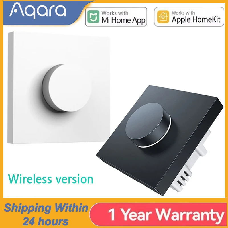 

Умный диммер Aqara H1, беспроводной поворотный переключатель, интеллектуальная регулировка яркости света Zigbee 3,0 с нейтралью для Homekit