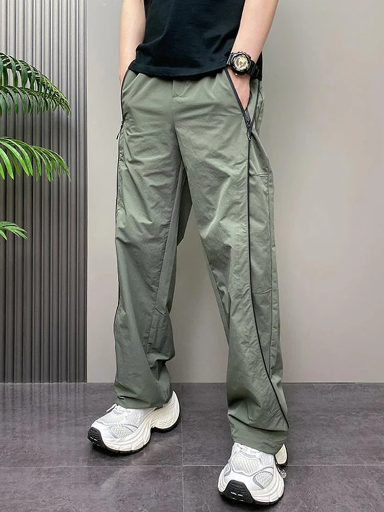 Men's Summer Thin Outdoor Sports Pants Casual Loose Straight Leg Breathable Trousers Fashionable All-Match Lightweight
