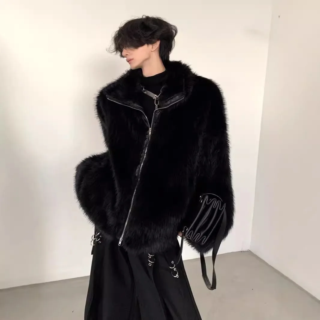 

Зимняя толстая хлопковая высококачественная теплая куртка из искусственного меха, морозостойкая высококачественная плюшевая куртка из норки для мужчин