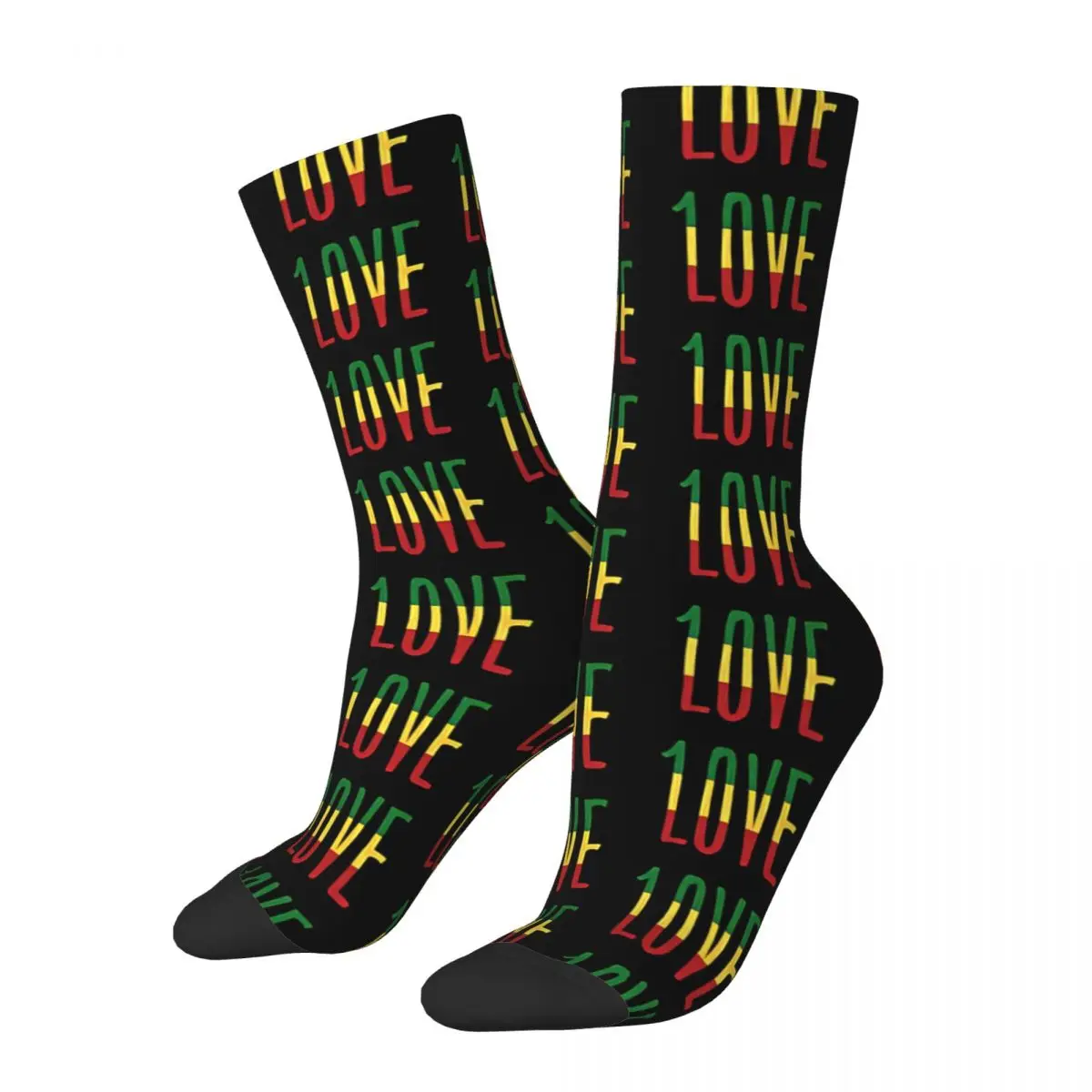 

One Love Rasta Lion Of Judah Rastafari Kawaii Socks Hiking Cartoon Pattern Socks