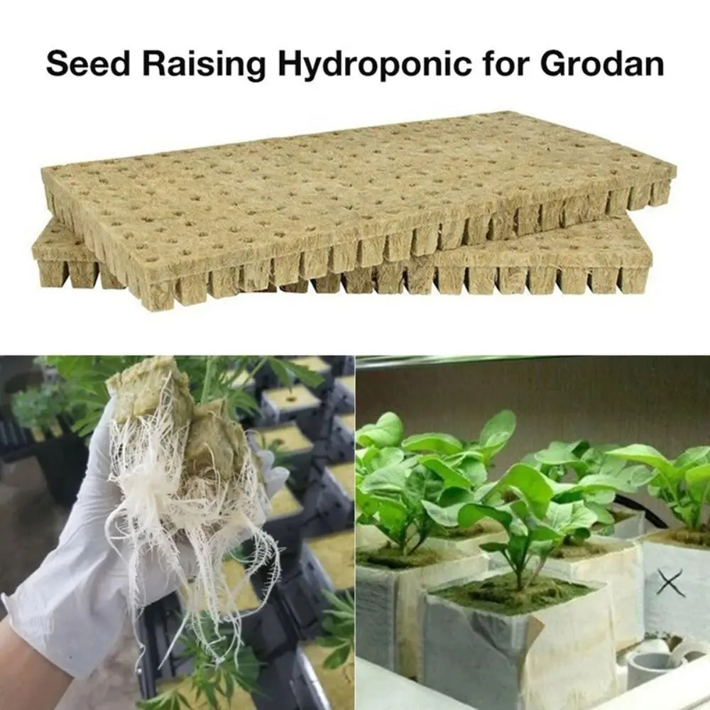 Fruit Seed Lightweight Seeded Rock Wool Plug Hydroponic Seedling Block Stonewool Cubes Rock Planter Pot Planting Sponge