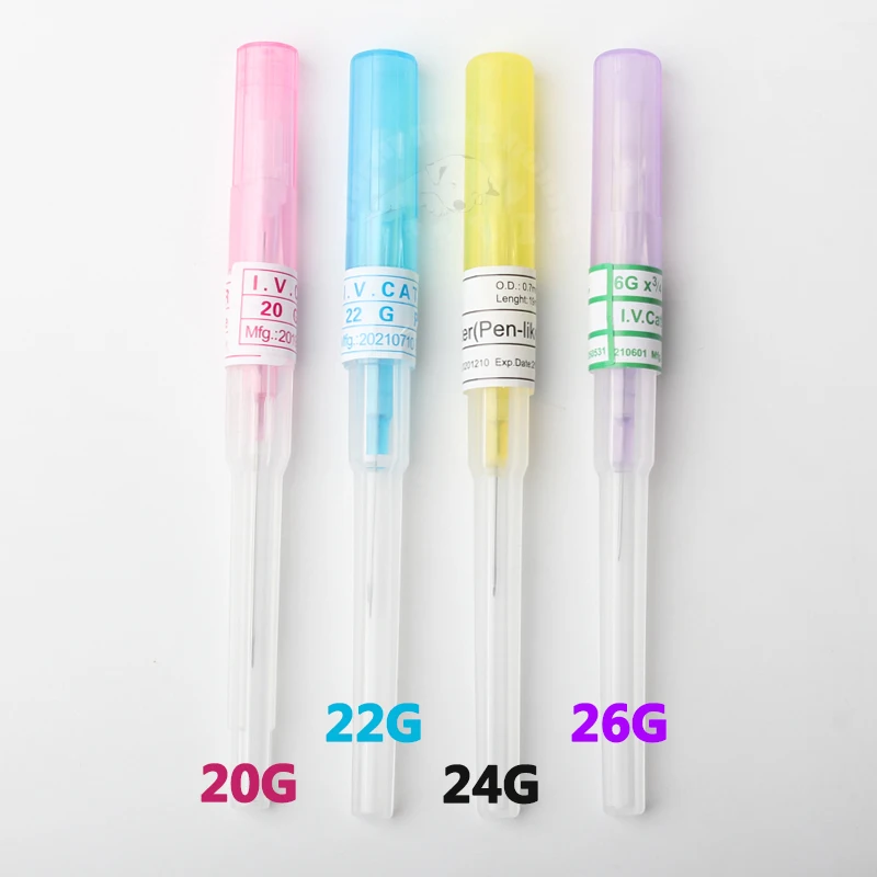 Sterile IV Cannula Pen Type Intravenous Injection Catheter 20G 22G 24G 26G Veterinary Suppliers