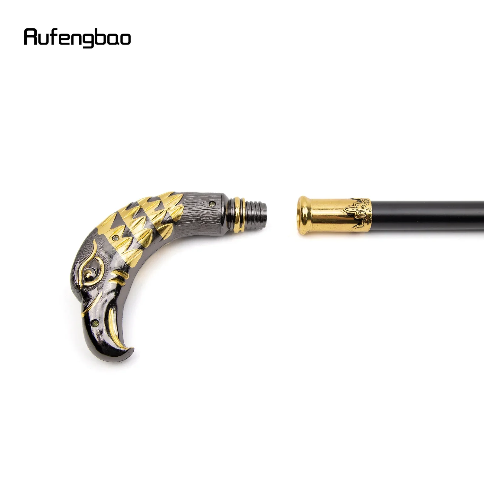 الذهبي الأسود طويل رئيس النسر واحد مشترك موضة عصا للمشي الزخرفية Cospaly حفلة المشي قصب هالوين Crosier 93 سنتيمتر