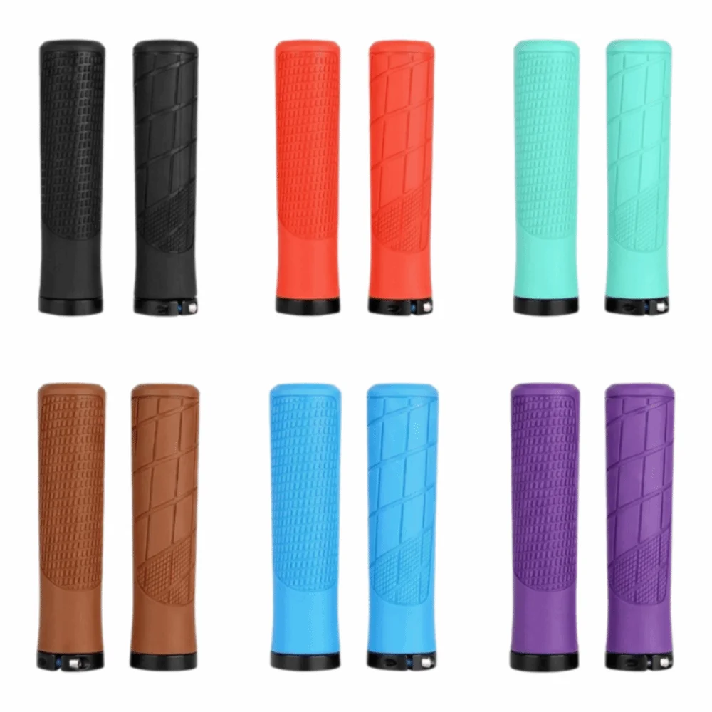 

Rubber Bicycle Handlebar Grips Non Slip Shockproof MTB Handlebar Grips Ergonomic Locking Mountain Bike Grips Cycling Accessories