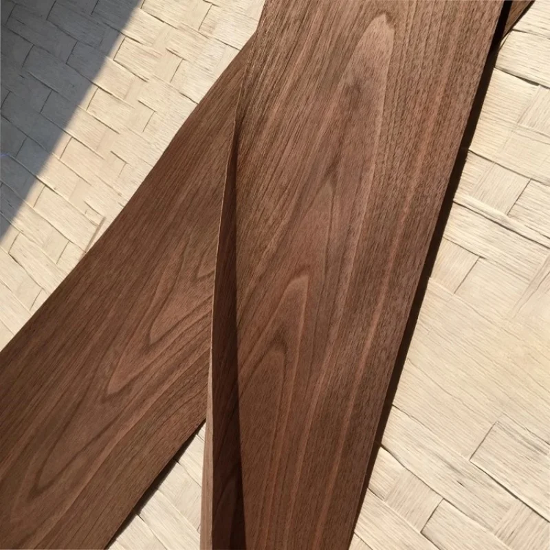 Natural Black Walnut Wood-veneered Furniture For Decoration And Refurbishment  L:2.5Meters Width:15cm T:0.5mm