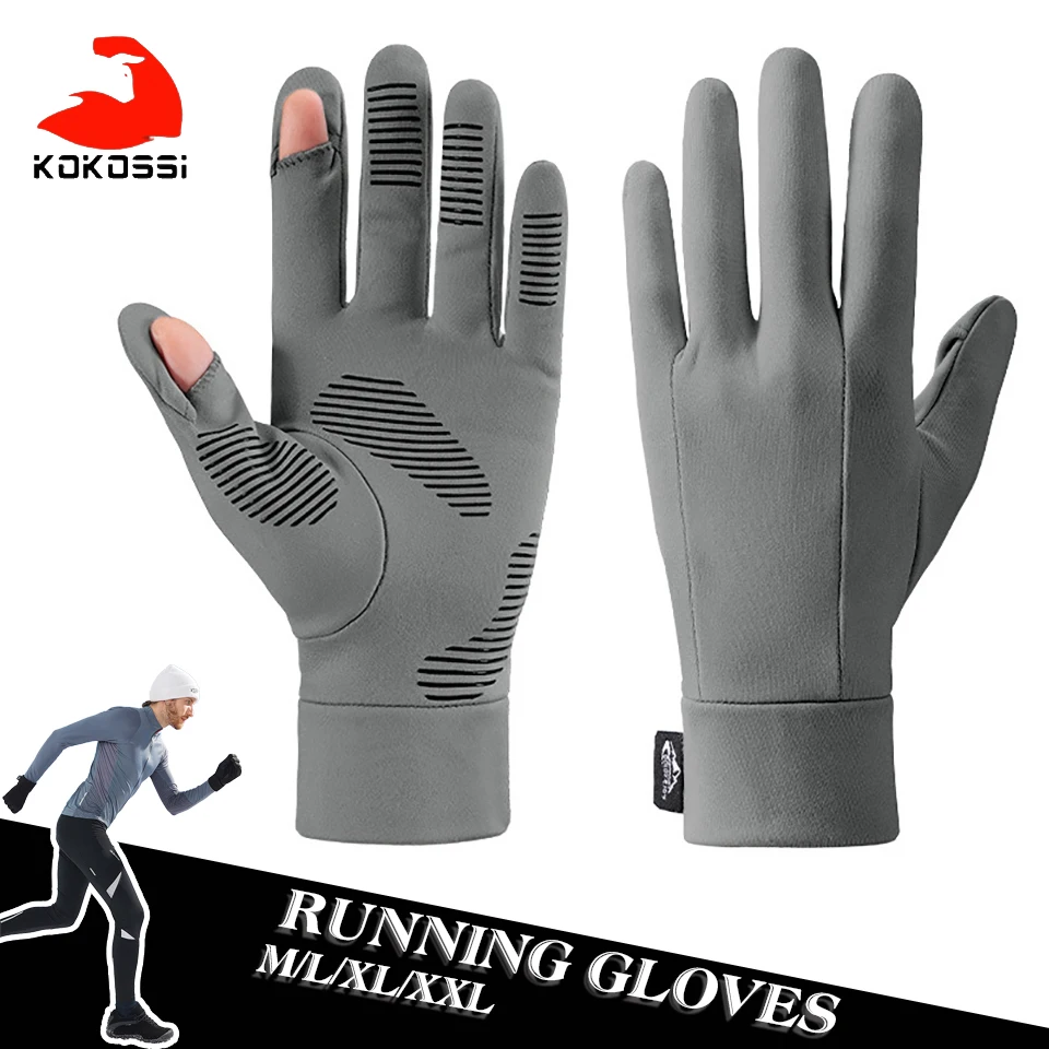 

KoKossi Winter Cold-proof Running Gloves Women Men Windproof Non-slip Plam Keep Warm Ski Bike Cycling Sports Ski-lined Gloves