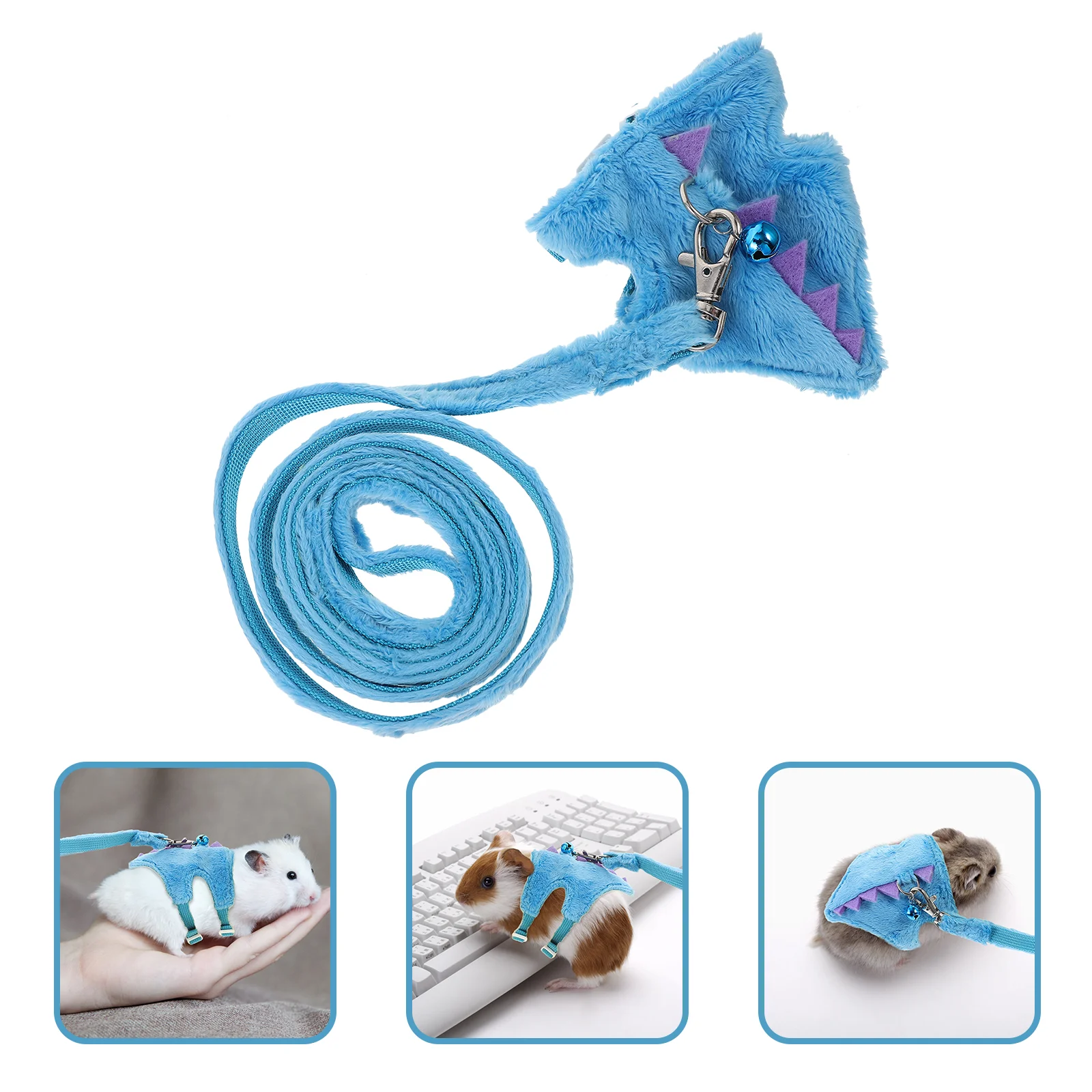 Puppy Harness Pet Leash Ferret Walking Rope Strap Wear-resistant Pets Small Adjustable Cartoon Design