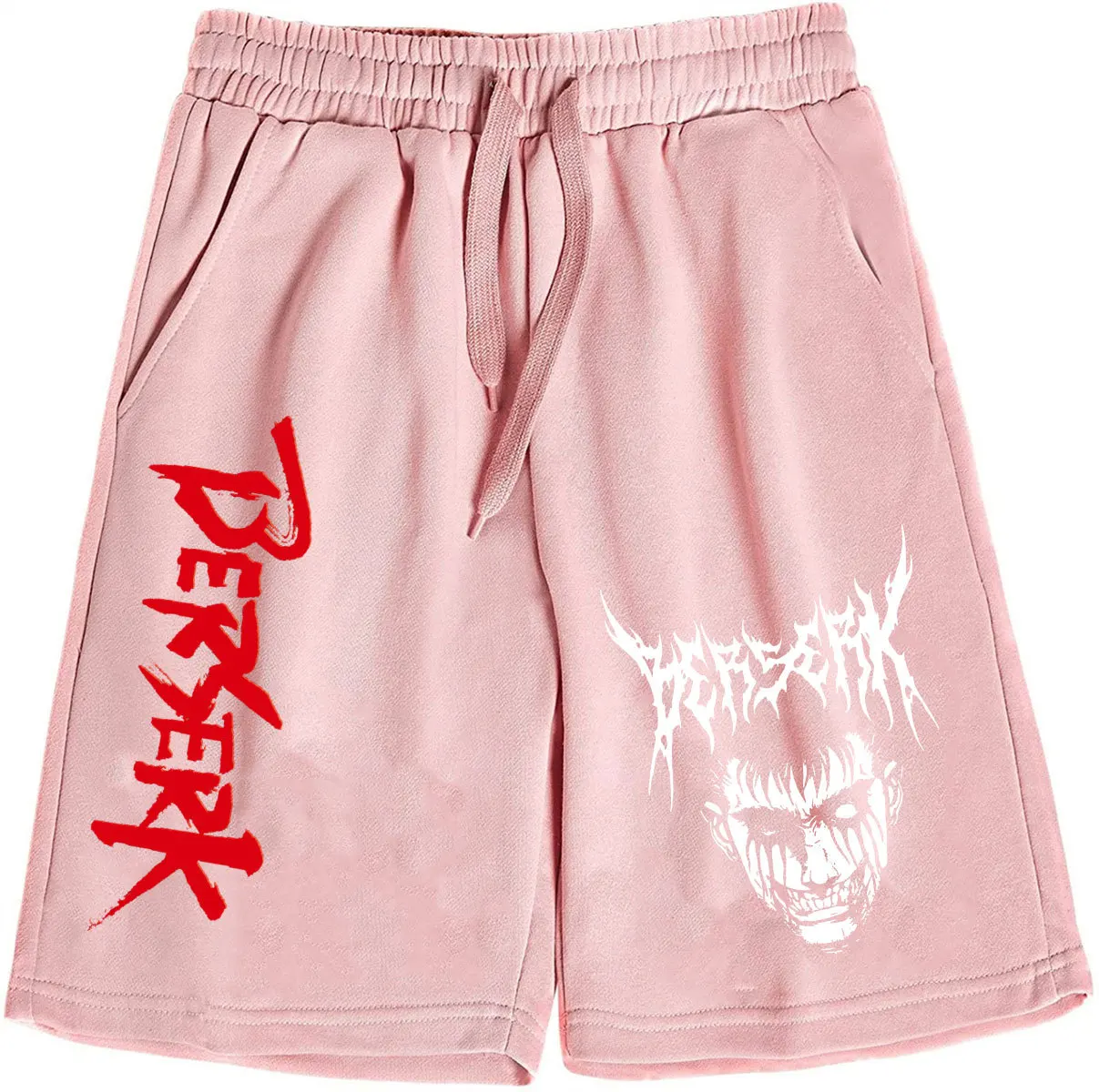 Men's Casual Sports Five Pants Anime Berserks Guts Hip Hop Skateboard Shorts Cartoon Graphics Shor Pants Plus Size Gym Shorts