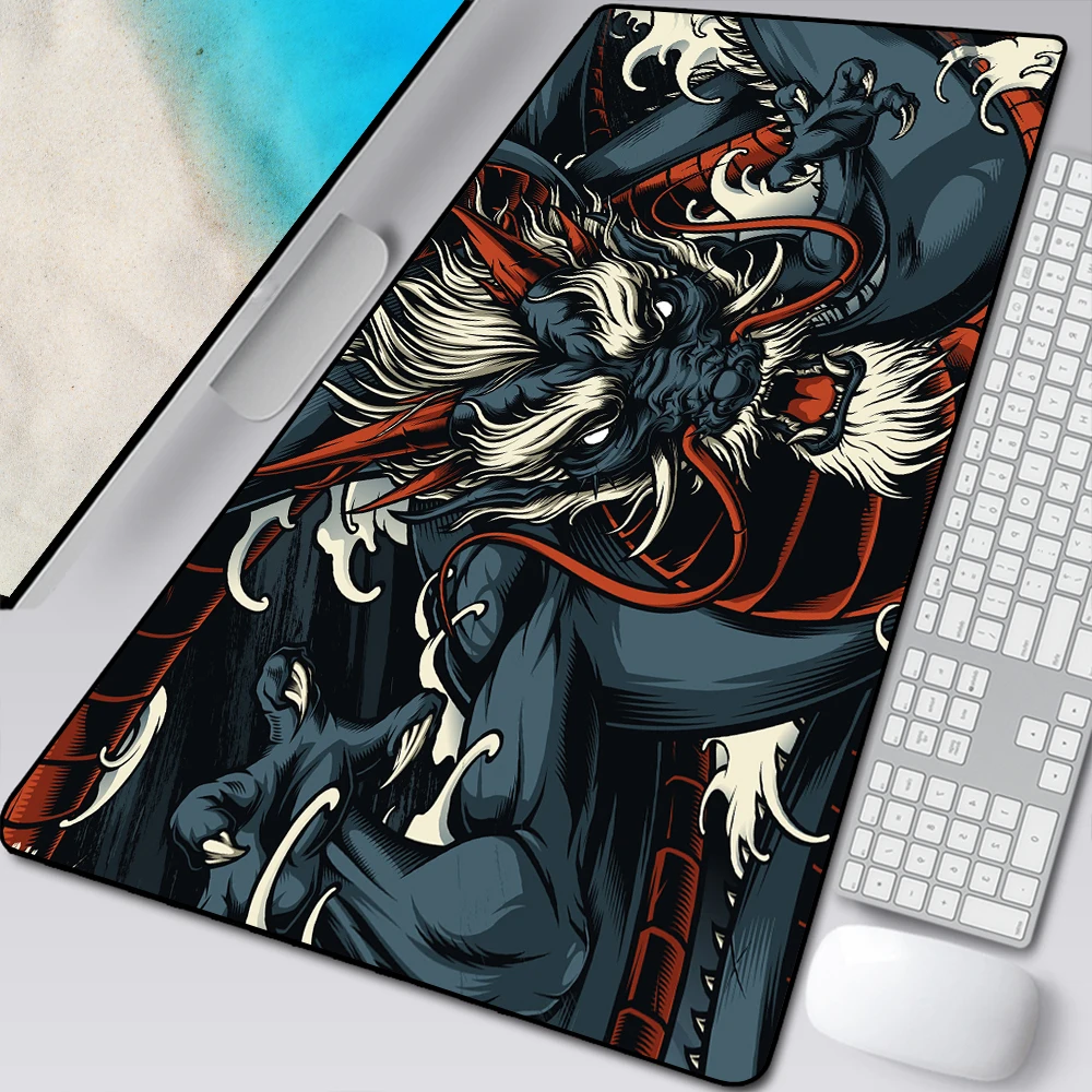 Dragon Mat Mousepad Gamer Office Mat Mouse Pad Light Gaming Room Accessories Desk Mat Art Keyboard Mats 900x400 Mausepad Company