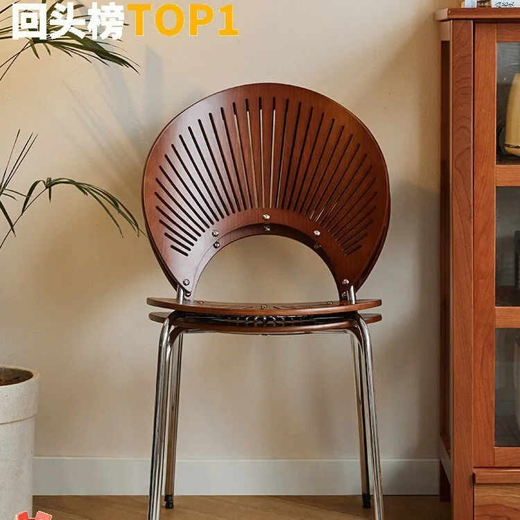 

Stackable Chair Adjustable Chair Dining Cushioned Mesh Solid Fabric Breathable Leg Cafe Portable Restaurant Kitchen Wood Folding