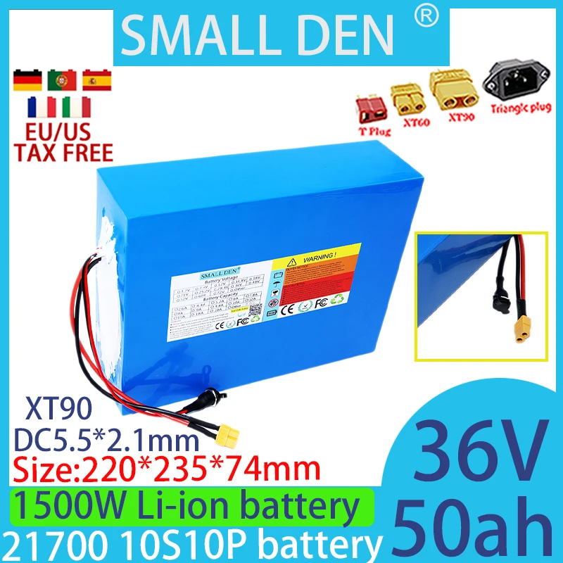 

36V 50ah 21700 10S10P battery BMS 40A, suitable for 1500w car mounted bicycles, scooters, forklifts, motorcycles tax-free