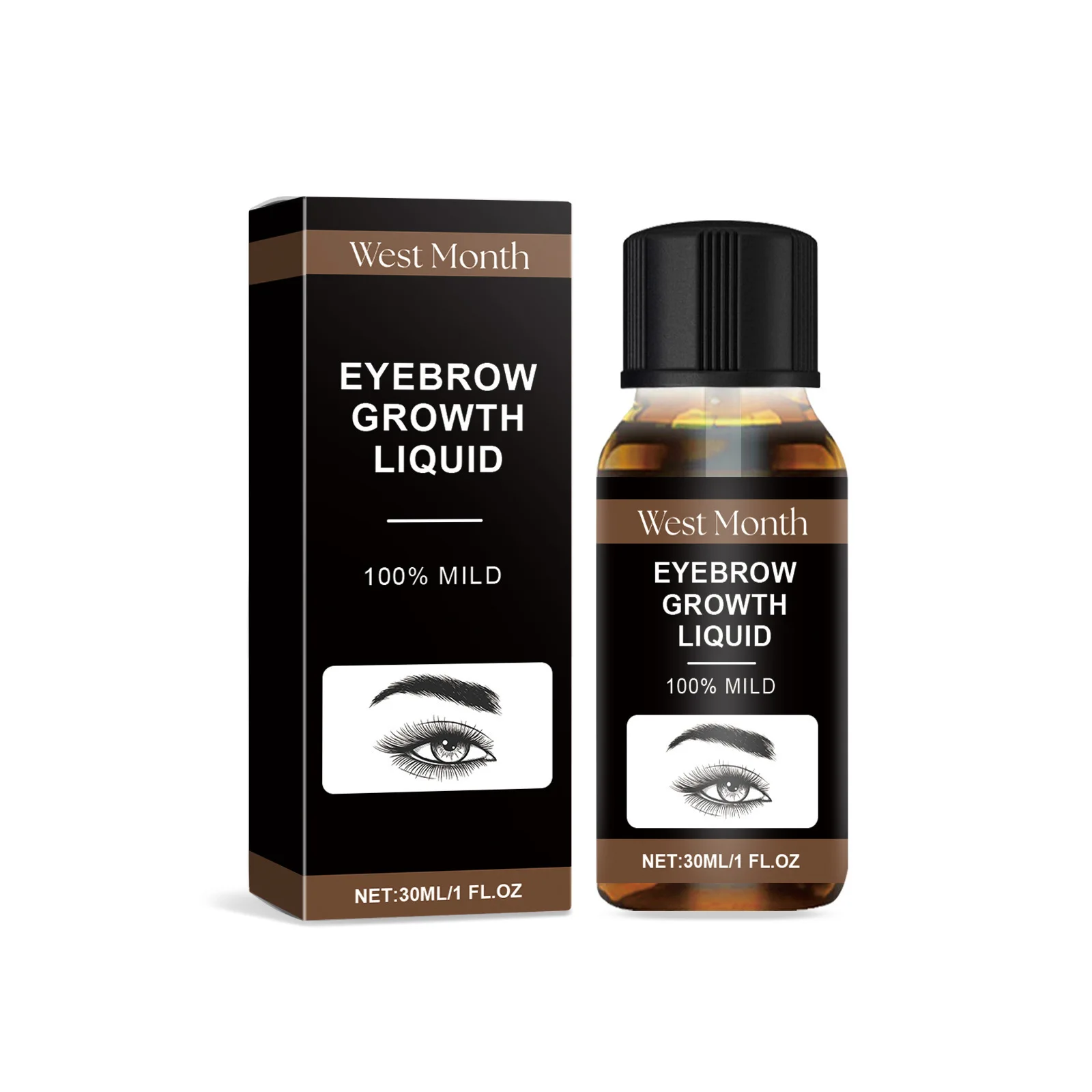 2 unids/set suero para el crecimiento de pestañas y cejas alargamiento maquillaje más grueso 30ml