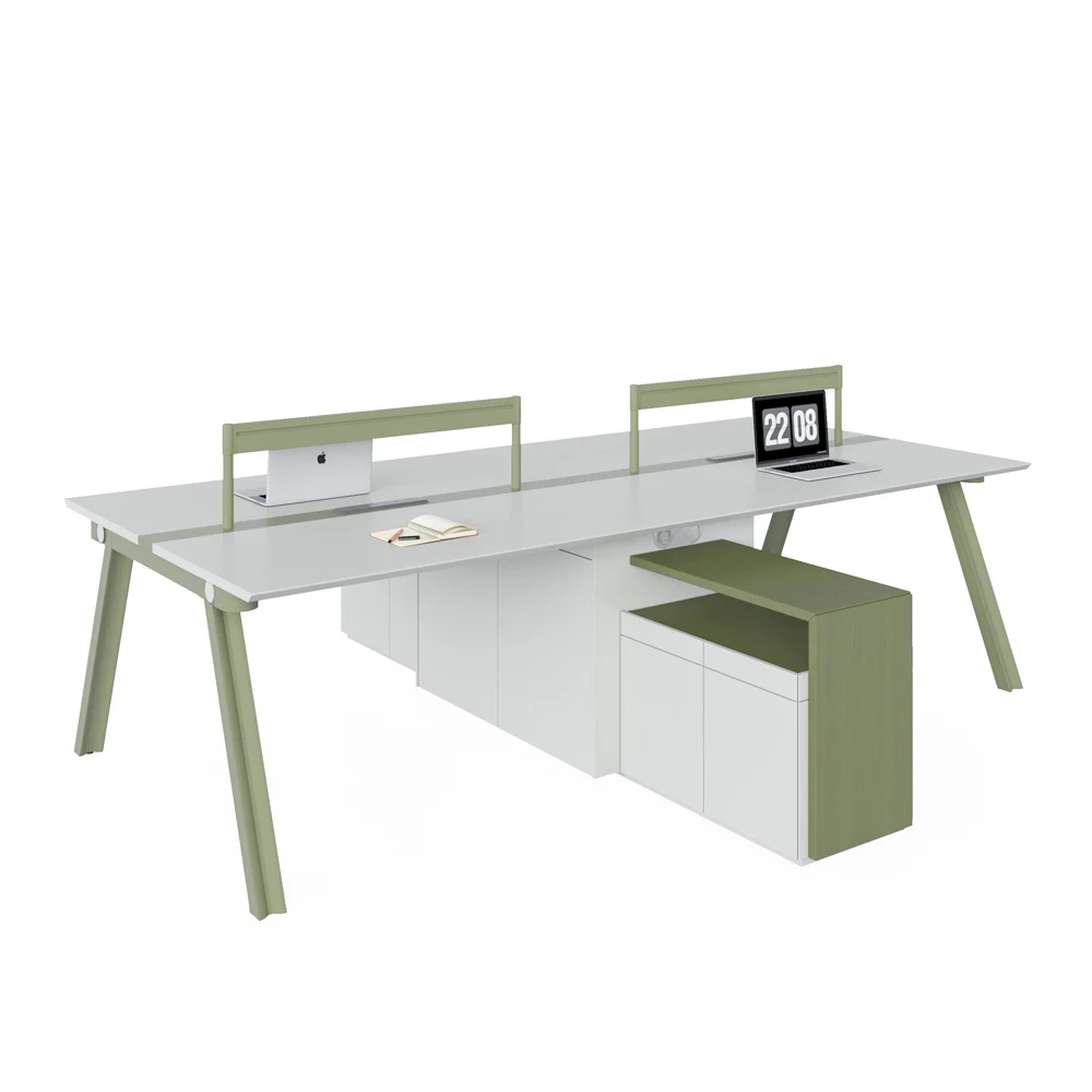 &Travail Staff Office Partition Desk Cubicle Workstation Commercial Office Furniture Modular Office Table and Chair Set