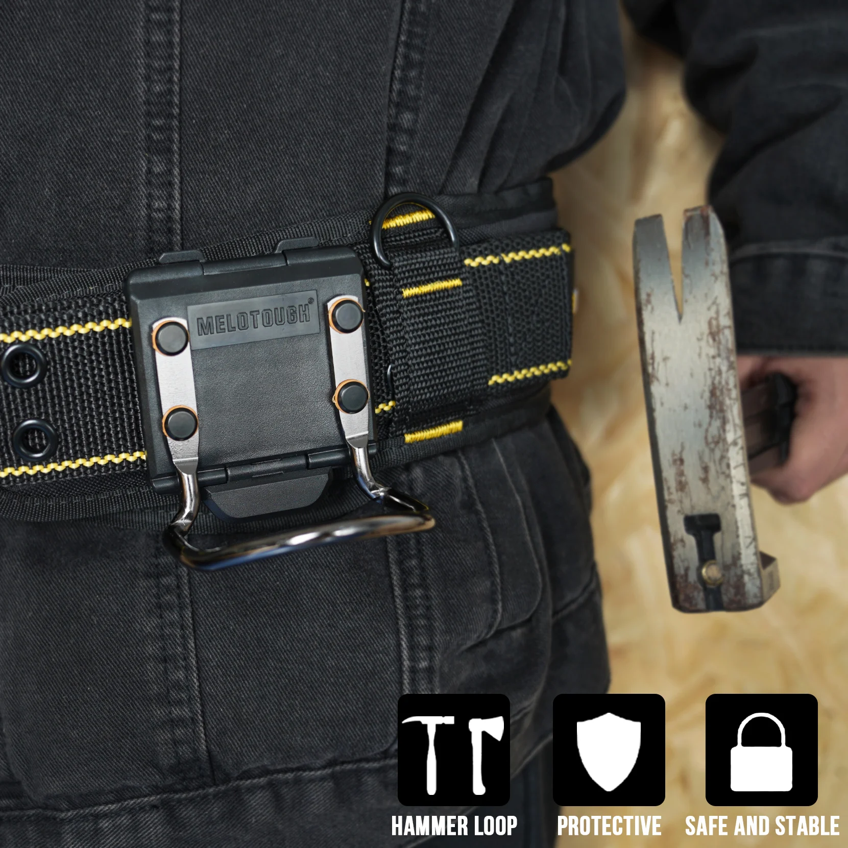 حامل المطرقة MELOTOUGH للحزام، حلقة المطرقة، حافظة المطرقة، حامل حزام المطرقة #3