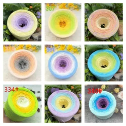 205g/ball 100% Cotton Lace Cake Thread Handwork Gradient Color DIY Hand-woven Hollow-out Shawl Baby Sweater Thread Material