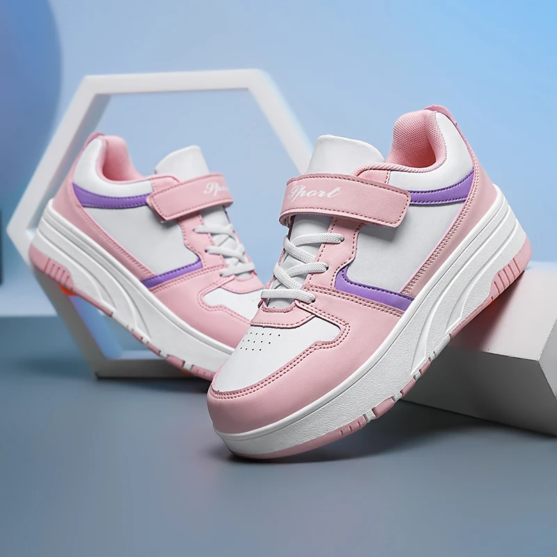 

Roller Sneakers for Kids: 8-Wheel & 4-Wheel Invisible Roller Skates – Boys', Girls' Students' Wheeled Shoes