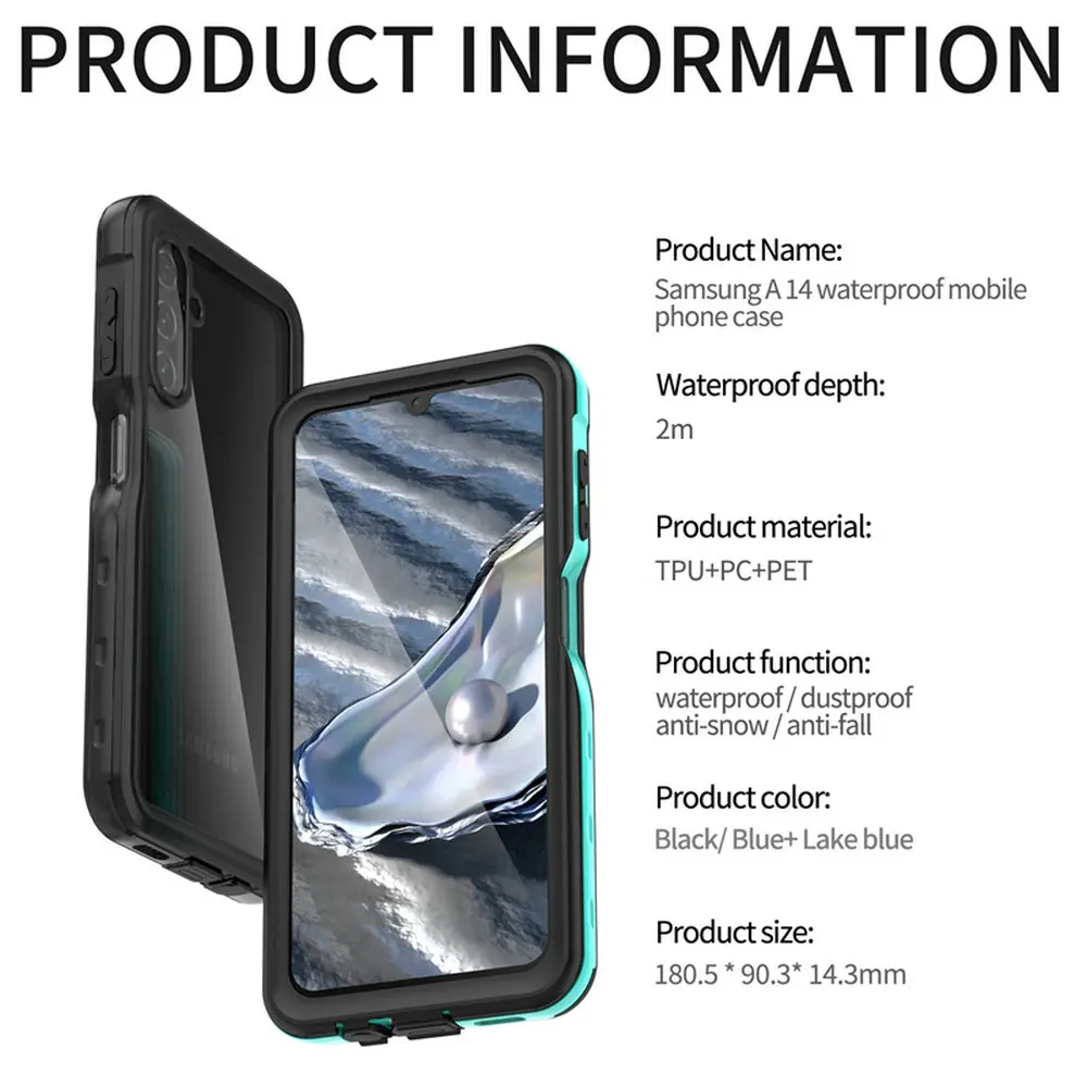 A54 A52S A53 14 A 52 S 5G Waterproof Crystal Case IP68 360 Protect Seal Cover for Samsung Galaxy A54 A52 53 A33 A23 A13 A12 A14