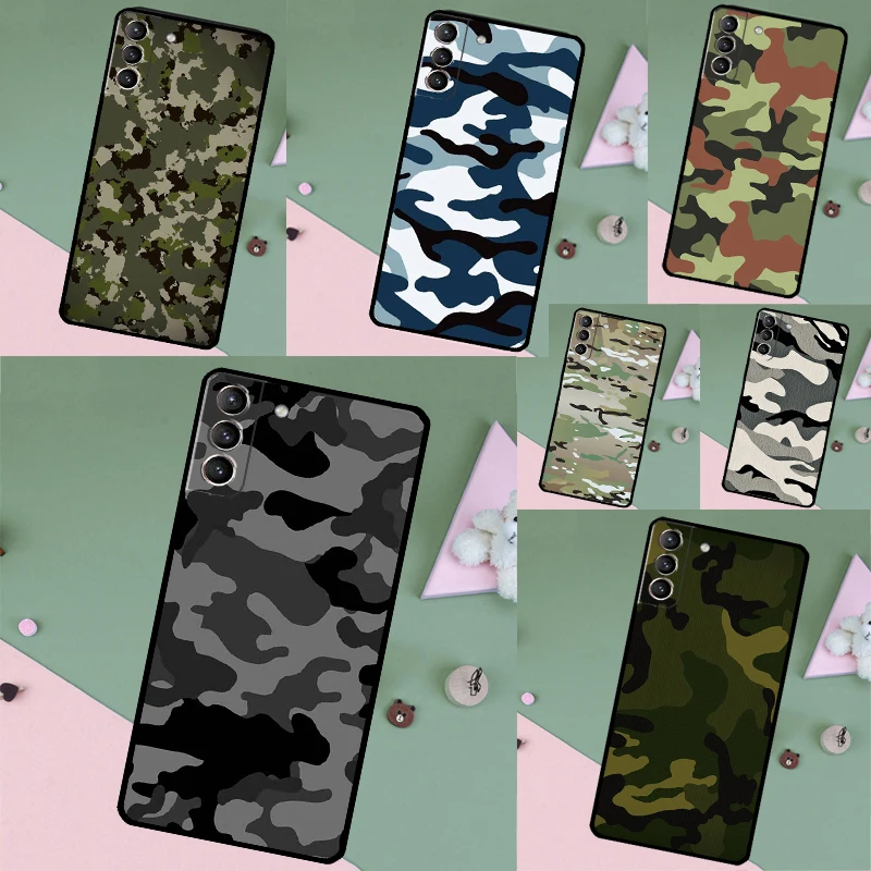 Military Army Camouflage Pattern Case For Samsung Galaxy S26 Ultra S25 S24 S22 S21 S23 Ultra Plus S10 S20 S25 FE Phone Cover