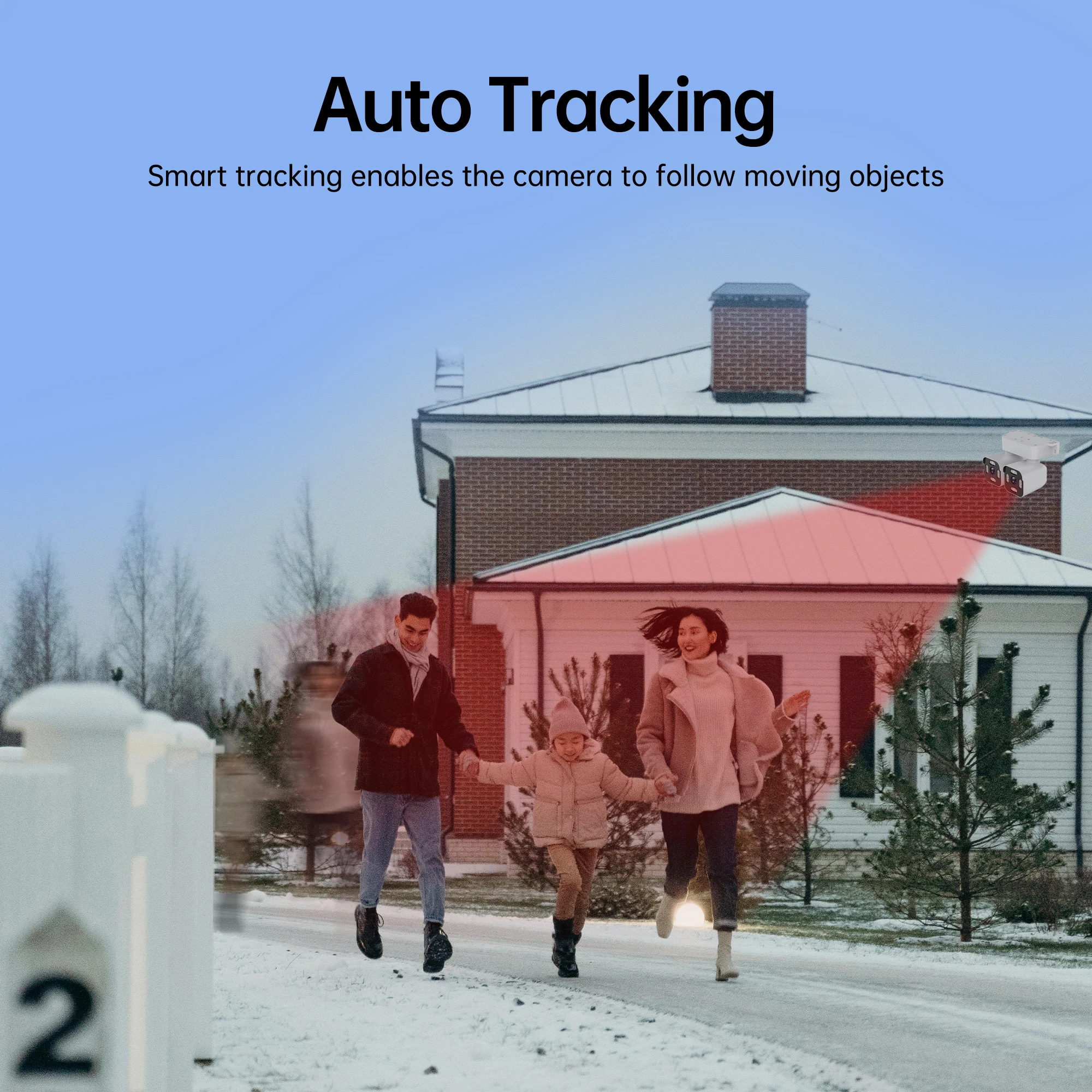 8MP HD Wifi PTZ Bullet Camera Dual Lens with Dual Screen Auto Tracking Two Way Audio Wireless CCTV Surveillance Cameras 10X Zoom