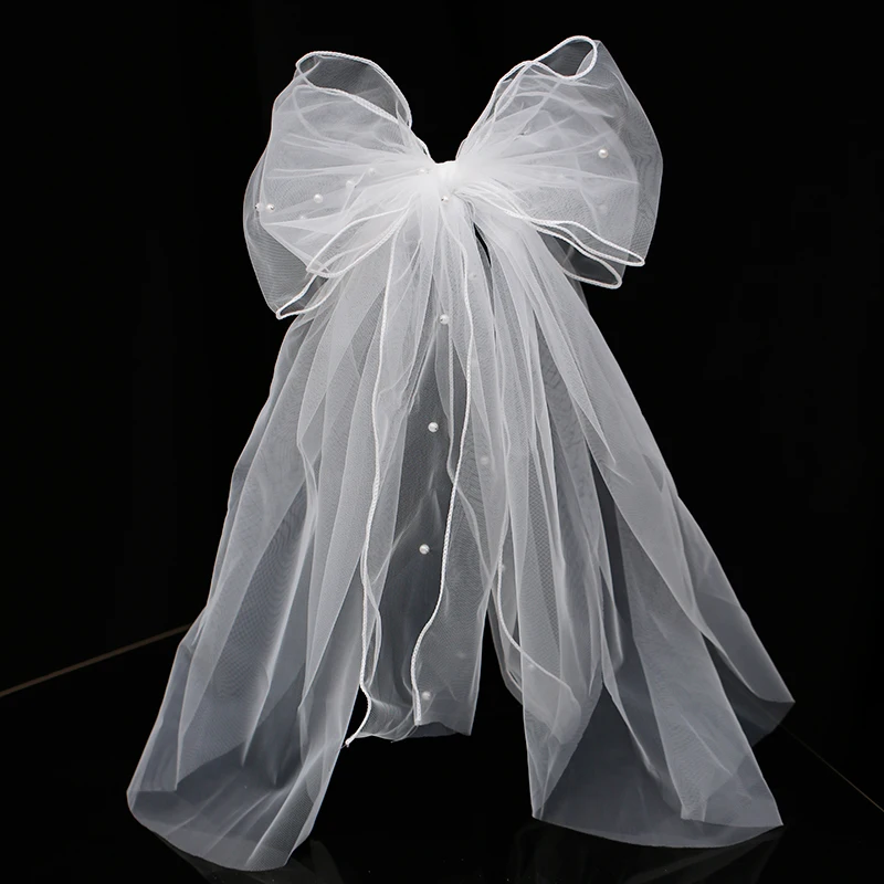 

Exquisite Bride's Wedding Headdress Forest Style Fairy Beauty Long and Short Headdress Certificate Registration Small Headdress