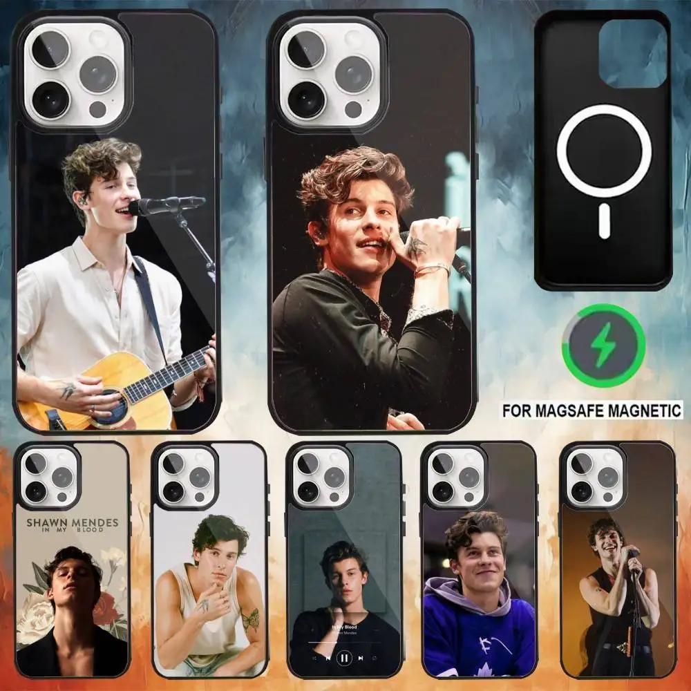 

S-Shawn Singer M-Mendes Phone Case For iPhone 17,16,15,14,13,12,Plus,Pro,Max For Magsafe Magnetic Wireless Charge