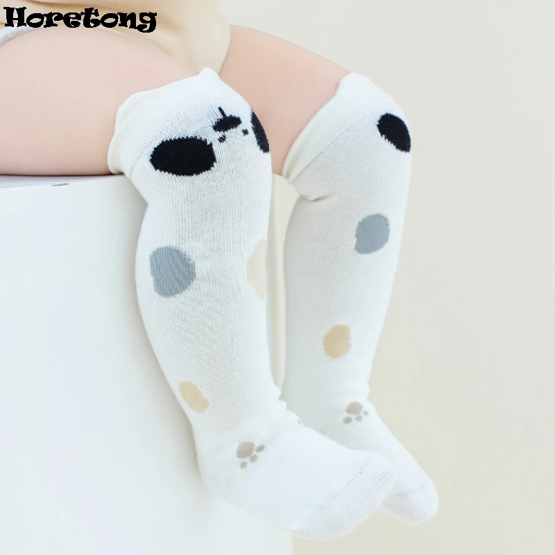 2024 Autumn New Baby Long Socks Newborn Toddler Soft Elastic Cartoon Sock Cotton Boy Girl Cute Knee High Boneless For 0-3 Years