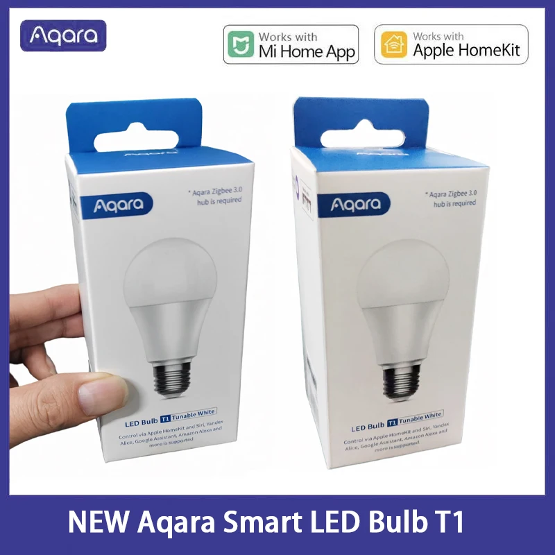 

Aqara Smart LED Bulb T1 Zigbee 3.0 E27 6500K 220-240V Bluetooth Smart home Light For Homekit Yandex Alice Google Assistant Alexa
