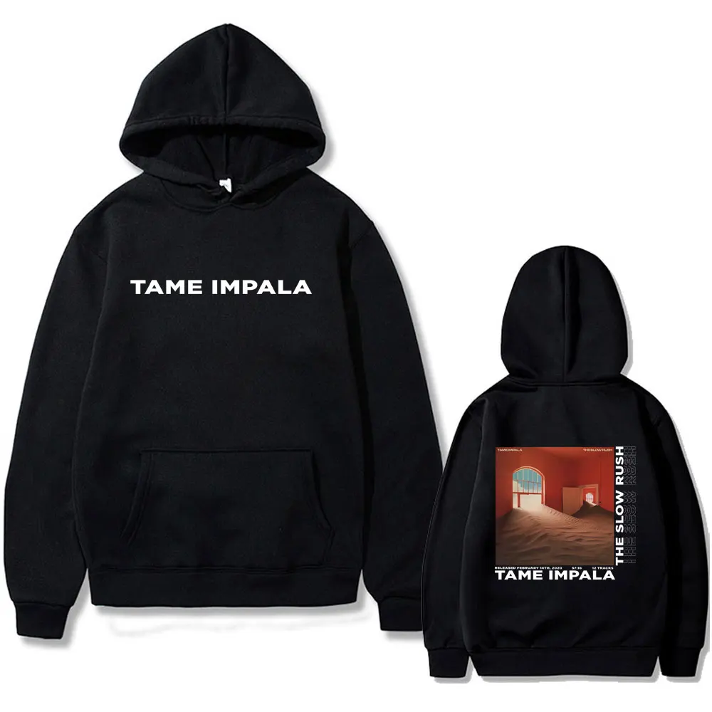 Tame Impala The Slow Rush Graphic Print Hoodie Men's Lndie Pop Music Sweatshirt Men Vintage Casual Oversized Pullover Hoodies