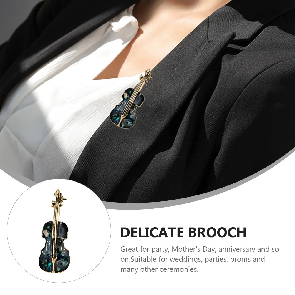 

2pcs Violoncello Shaped Cello Brooch Alloy Breastpin Delicate Vintage Clothing Accessory Decorative Corsage For Party Wedding