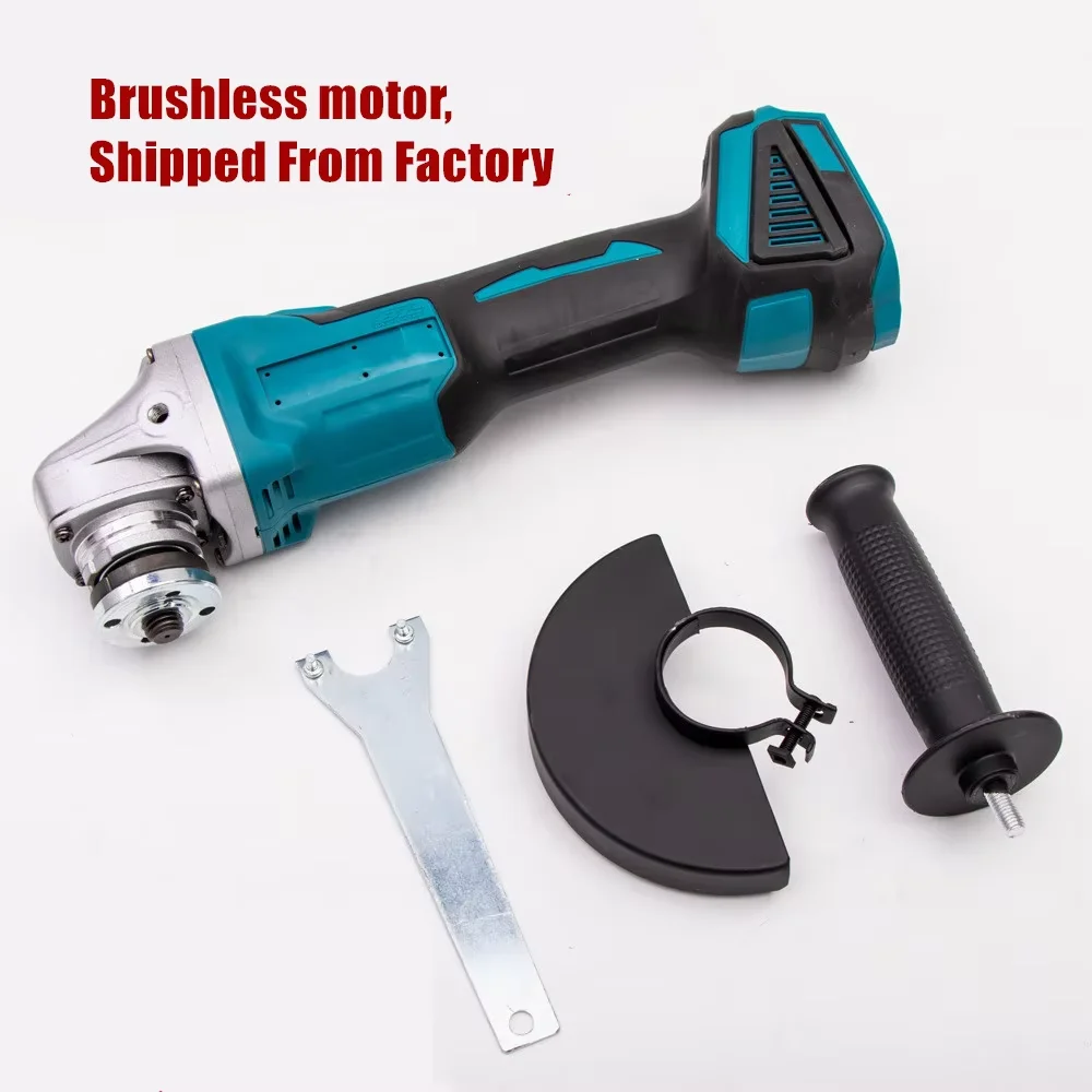 Brushless Cordless 125mm Electric Angle Grinder Rechargeable Grinding Tool Polishing Grinding Machine for Makita 18V Battery