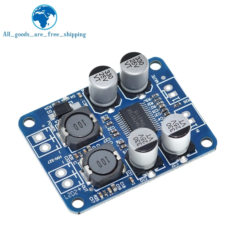 TZT DC 12V-24V TPA3118 60W Mono Digital Audio Power Amplifier Board Amp Module