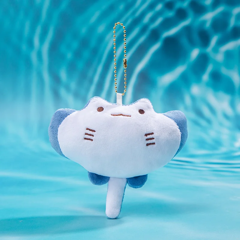 Colgante de peluche de Animal marino creativo, cangrejo de dibujos animados, pulpo, sardina, diablo, pez, muñeco de peluche, bolsa, accesorios, llavero, regalos para niños