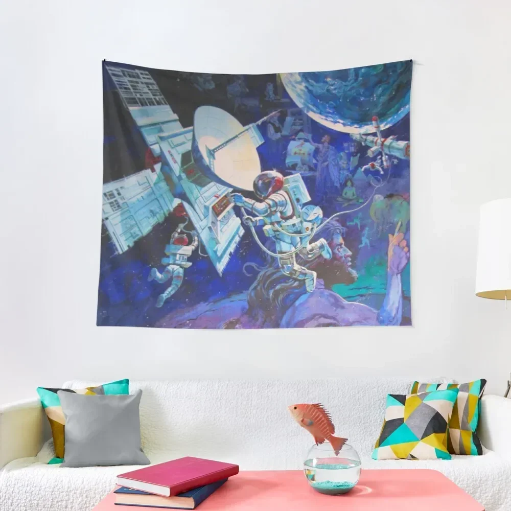 

Spaceship Earth Mural Tapestry Cute Room Things Japanese Room Decor Room Decoration Korean Style Tapestry