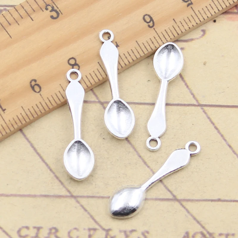 30pcs Charms Kitchen Cooking Spoon 26x7mm Tibetan Silver Color Pendants Antique Jewelry Making DIY Handmade Craft