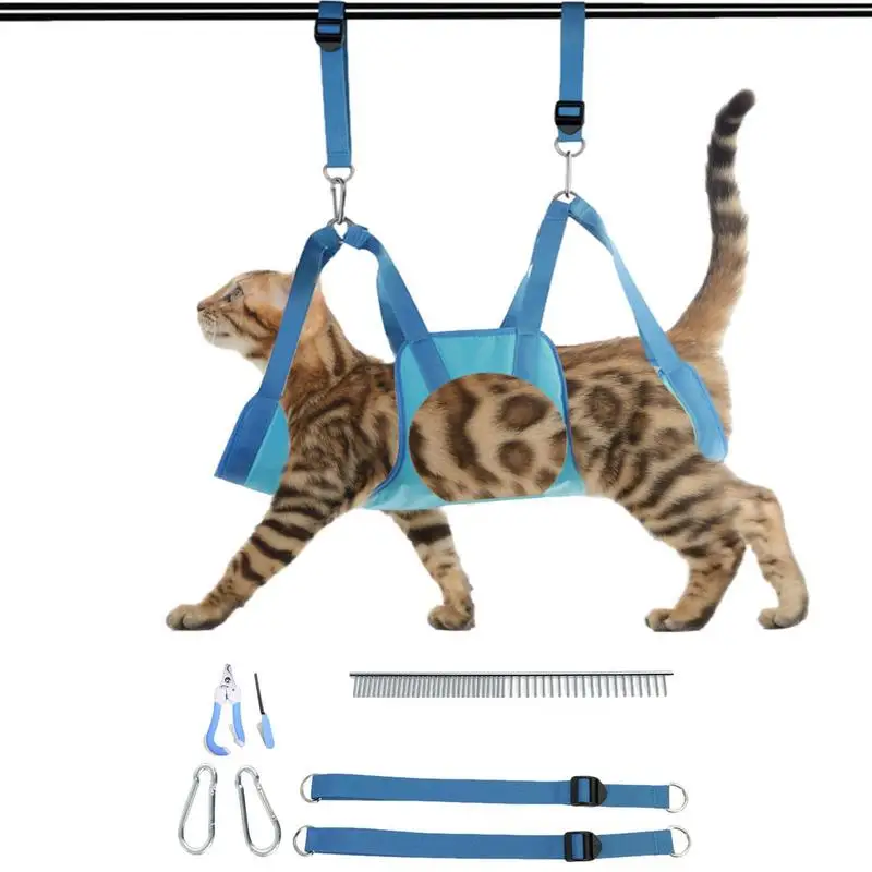 

CAT Grooming Hammock Anti Scratch Pets Nail Trimming Bathing Hammock Hanging Pets Restraint Bag For Cats And Dogs Pet Supplies