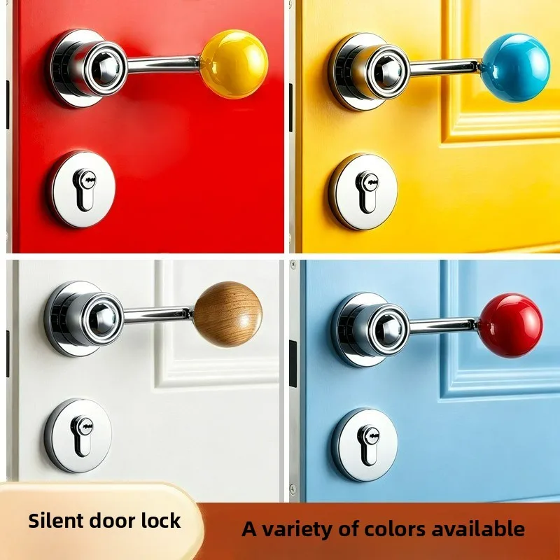 Dopamine Door Lock for Bedroom, Office, Zinc Alloy Soundproof Wooden Door, Household Split Door Lock