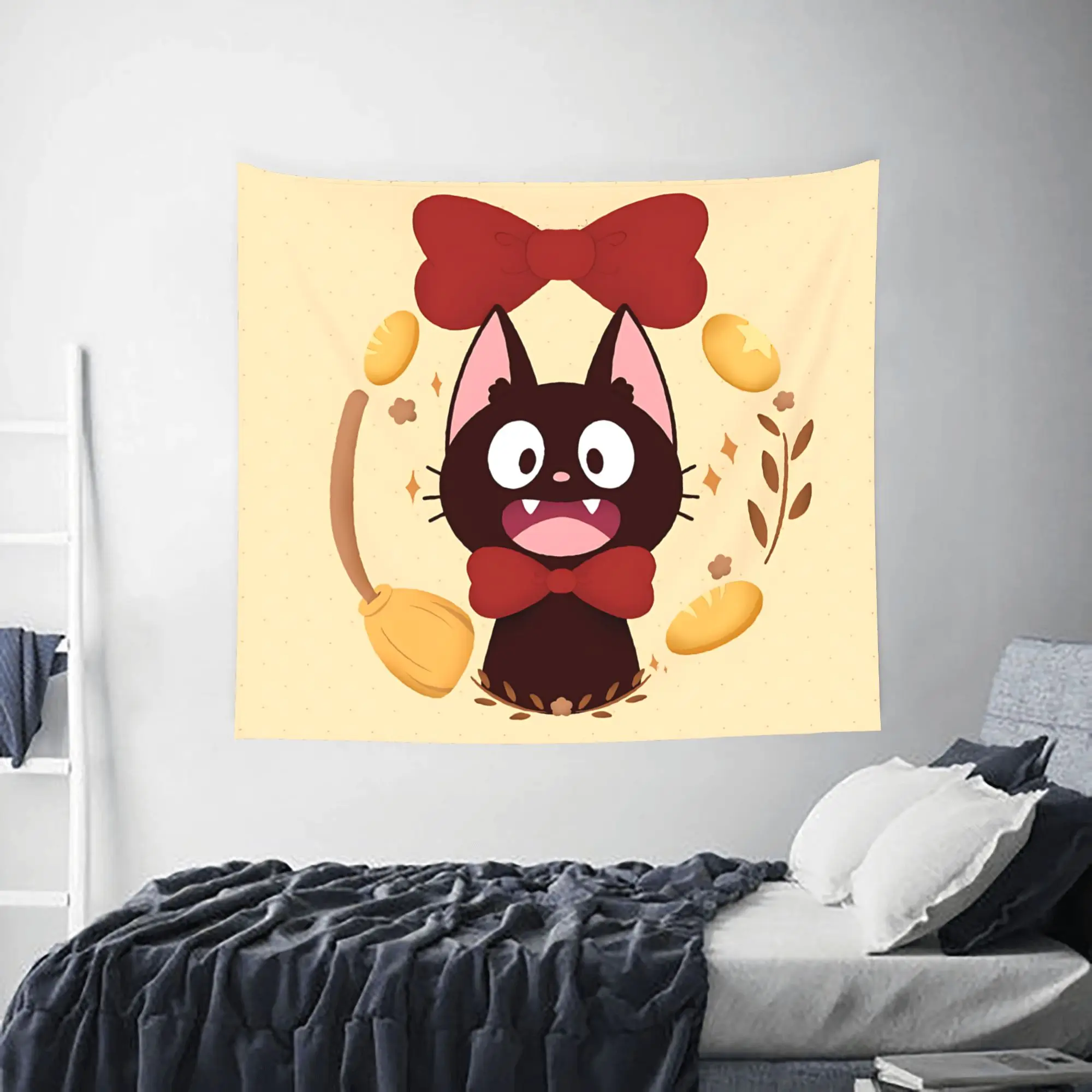 Customized Anime Kiki’s Delivery Service cutecore Tapestry Bedroom Decoration  Wall Hanging Blanket Tapestry Cool Stuff For Room