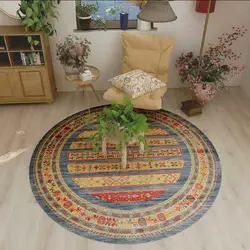Retro Boho Round Carpet Rugs and Carpets for Home Living Room Decor Lounge Area Rug Large Persian Luxury Decoration Bedroom Mat